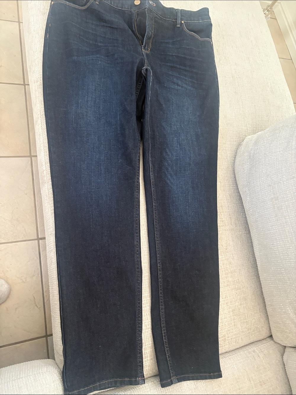 White House Black Market Dark Wash Straight Leg Jeans